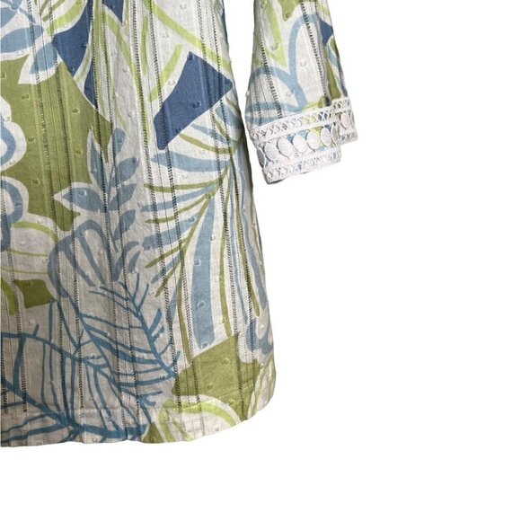 ALFRED Dunner Women's Top Floral Pattern with Lace Size 14 Petite - Picture 8 of 12